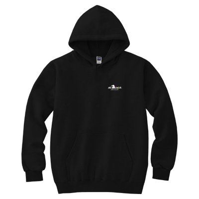 【はまちこちゃんねる】キッズフーデッドパーカー◇ゴリラを添えて◇(ブラック)