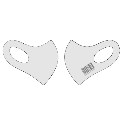 【新作】2021 Miyau マスク Miyau バーコード(ライトグレー)