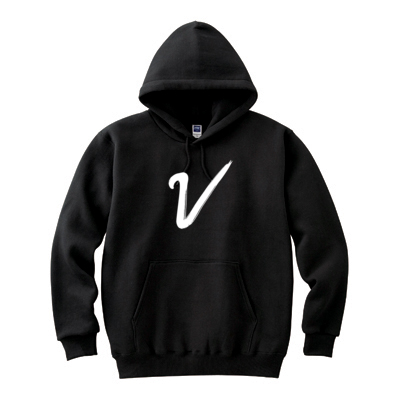 【V.I.P】フーデッドライトパーカー(ブラック)