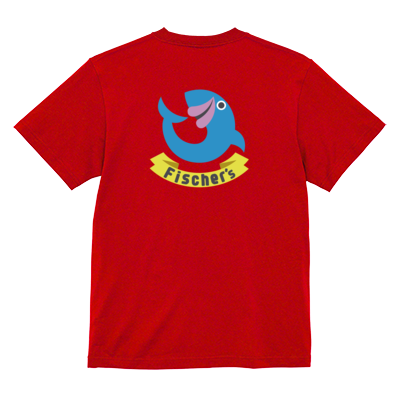【フィッシャーズ】ロゴTシャツ ブルーロゴ(背面)