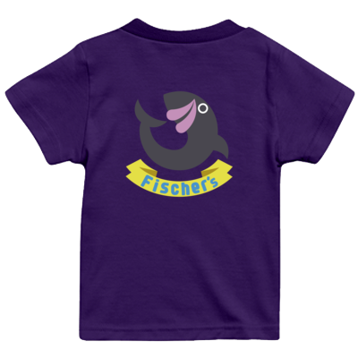 【フィッシャーズ】ロゴキッズTシャツ グレーロゴ(背面)
