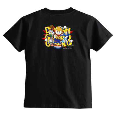 【脱獄ごっこ】背面プリントキッズTシャツ(ブラック)