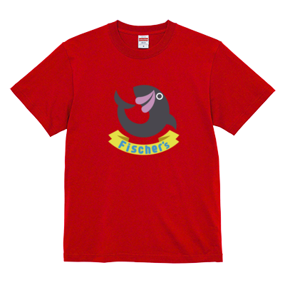【フィッシャーズ】ロゴTシャツ グレーロゴ(前面)