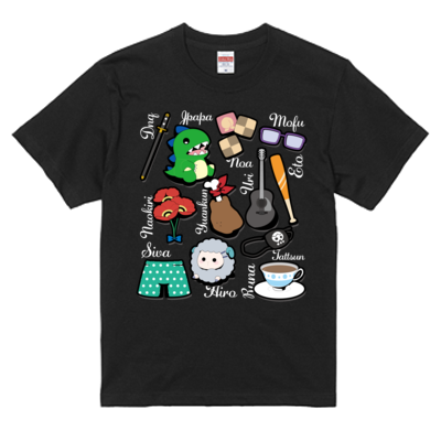 【カラフルピーチ】Tシャツ2023(メンバーモチーフ Ver.)A ブラック