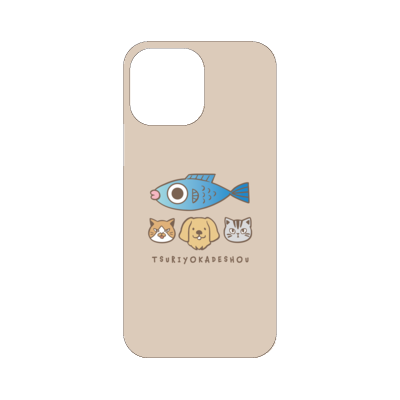 【釣りよかでしょう。】釣りよかくんまりもまるみーケース iPhone13 Pro Max(ベージュ)