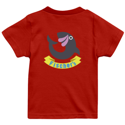 【フィッシャーズ】ロゴキッズTシャツ グレーロゴ(背面)