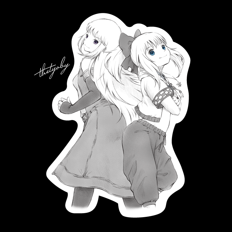 チョビさんのロングTシャツ(ブラック)