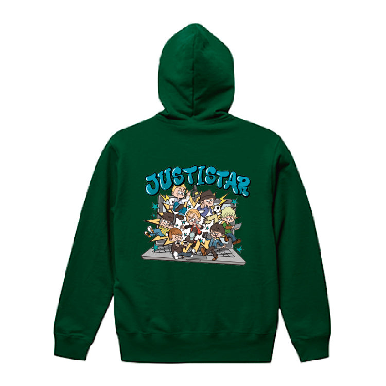 【ジャスティスター】フルジップフーディ(グリーン)