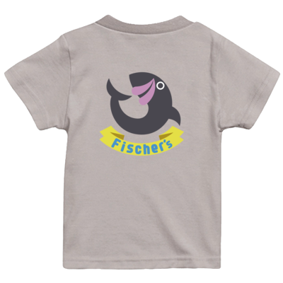 【フィッシャーズ】ロゴキッズTシャツ グレーロゴ(背面)
