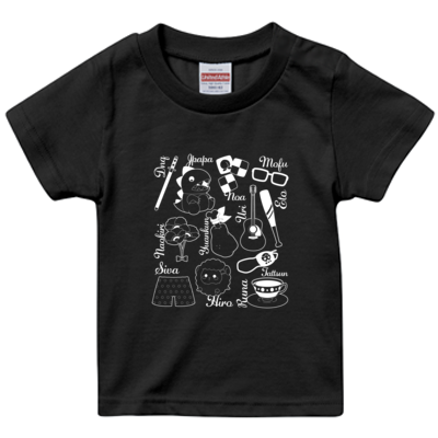 【カラフルピーチ】キッズTシャツ2023(メンバーモチーフ Ver.)B ブラック