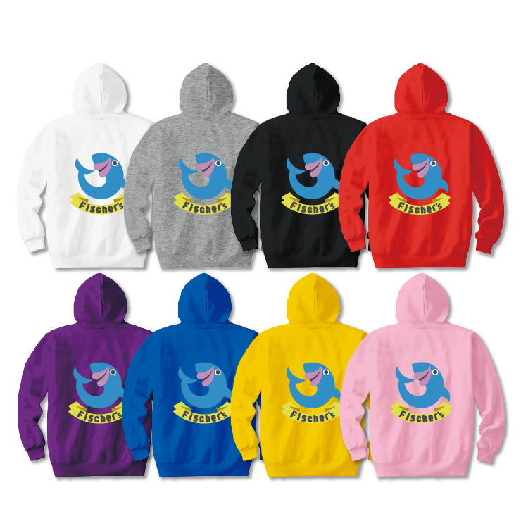 【フィッシャーズ】ロゴパーカー ブルーロゴ(背面)