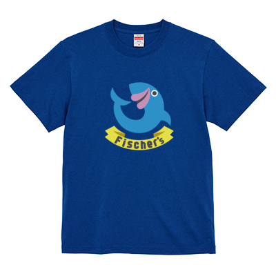【フィッシャーズ】ロゴTシャツ ブルーロゴ(前面)