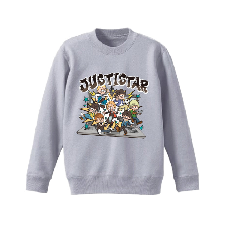 【ジャスティスター】クルーネックスウェット(グレー)