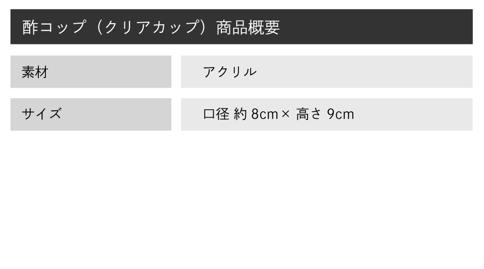 【ふざけファクトリー】ふざけコップ 酢コップ(クリアカップ)