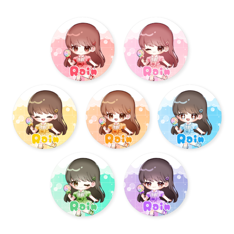 【レイン。】れいんぼーレインランダム缶バッジ