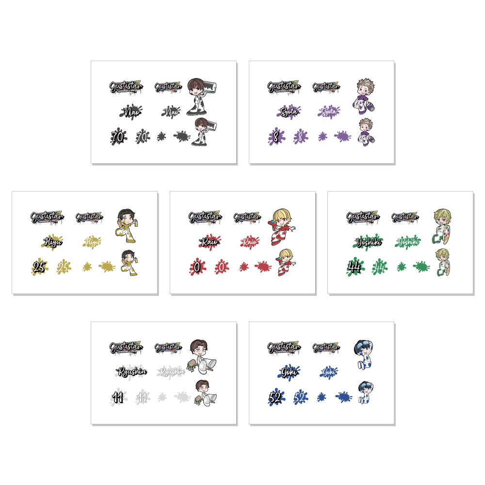 【ジャスティスター】ペイントタトゥーシール