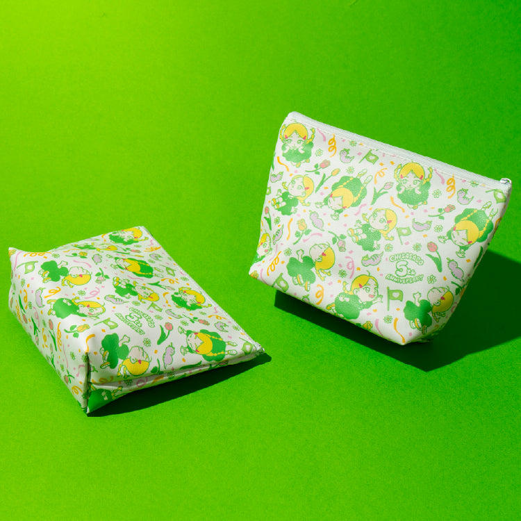 【ちささこ】マチつき総柄ポーチ