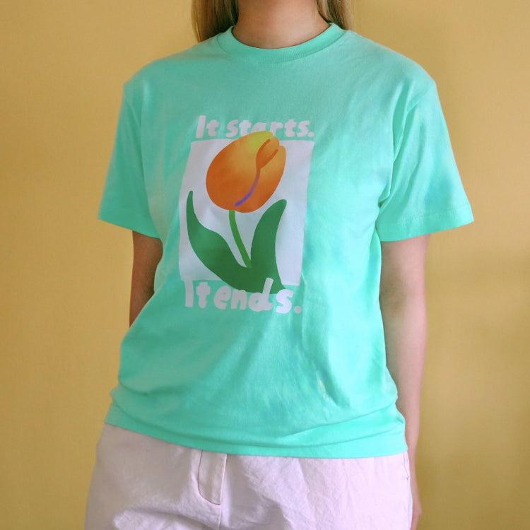 チューリップTシャツ/ミント