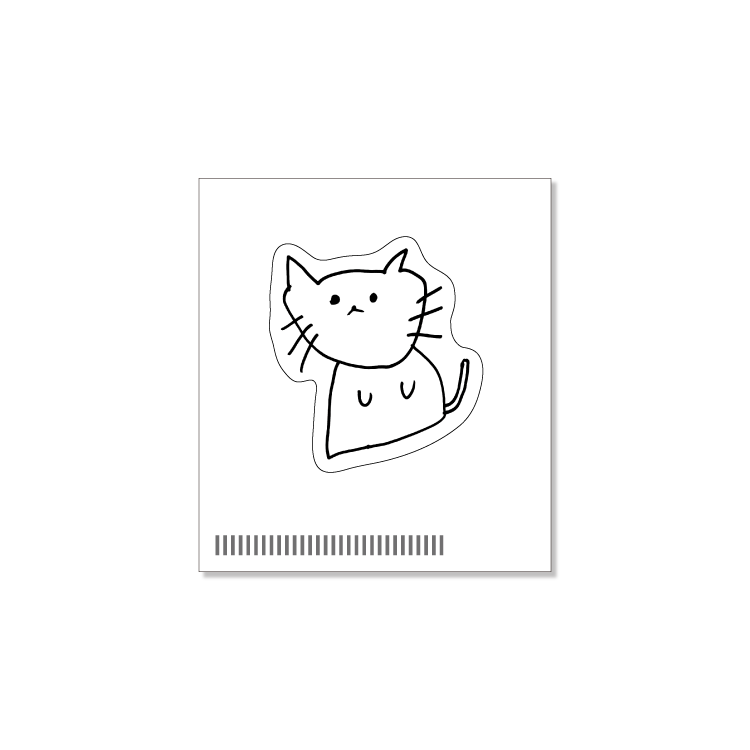 はまちこちゃんねる_にゃんこの日チャリティー【ステッカー】