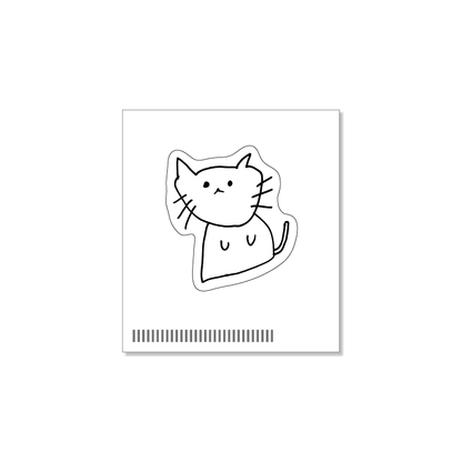 はまちこちゃんねる_にゃんこの日チャリティー【ステッカー】