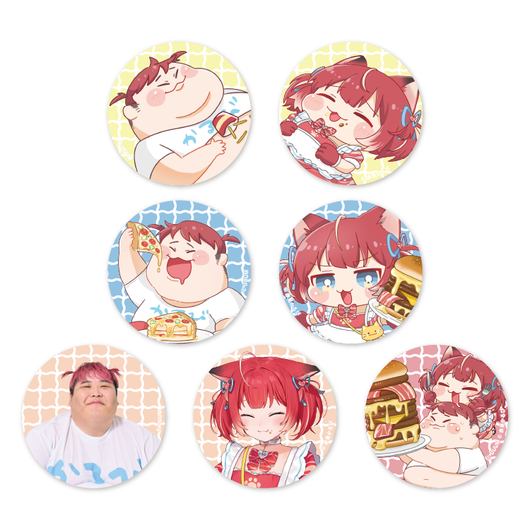 赤見かるび×恭一郎】トレーディング缶バッジ（ランダム7種） - Creator