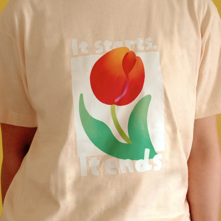 チューリップTシャツ/ナチュラル