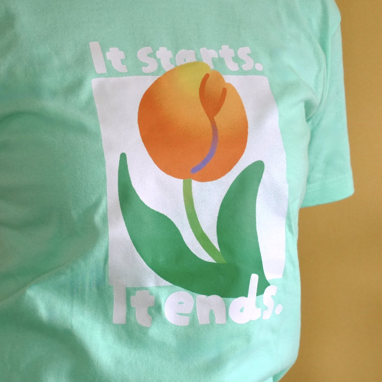 チューリップTシャツ/ミント