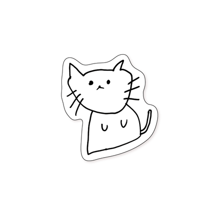 はまちこちゃんねる_にゃんこの日チャリティー【ステッカー】