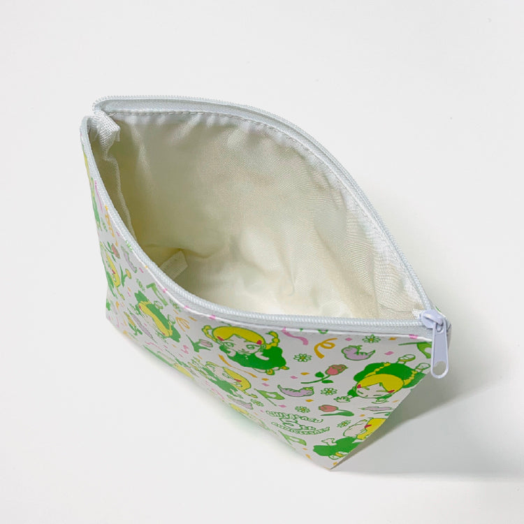 【ちささこ】マチつき総柄ポーチ