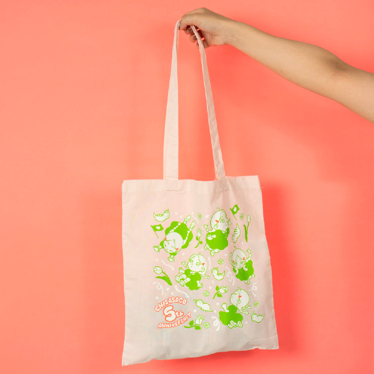 【ちささこ】シルクプリントトートバッグ