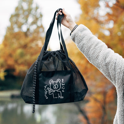 【とったび】きんにくゴシゴシメッシュトート