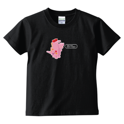 ブロック恐竜(ピンク) キッズTシャツ