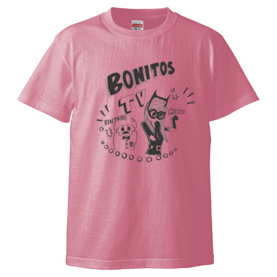 BONITOS TV モノクロ Tシャツ