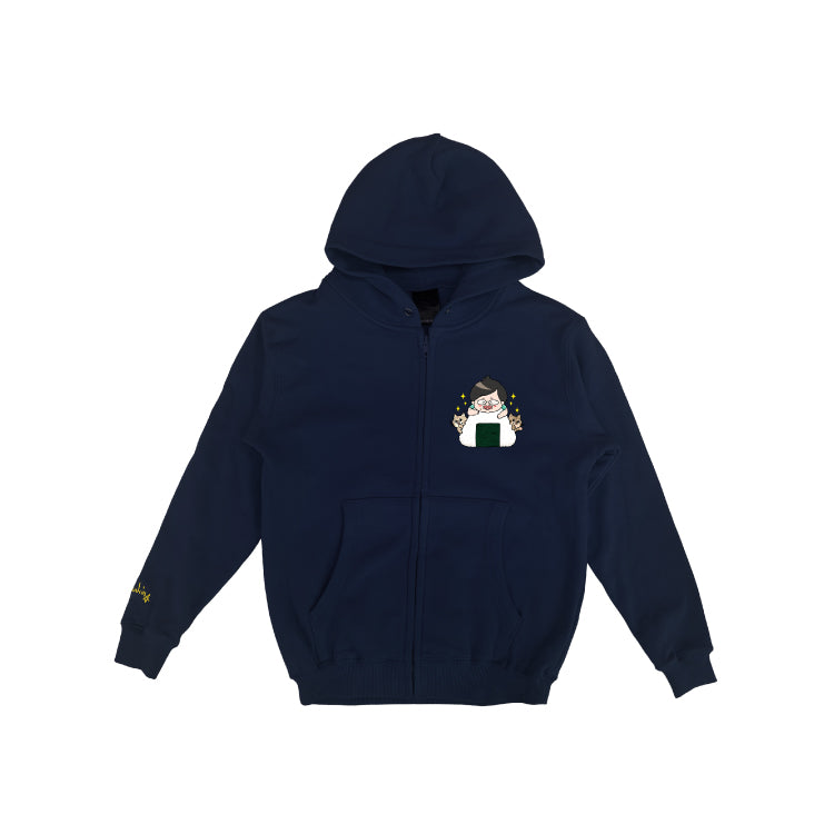 【デカキンイェイぱふジップパーカー（高級海苔おにぎりver.）】おまけ付き（キッズ）