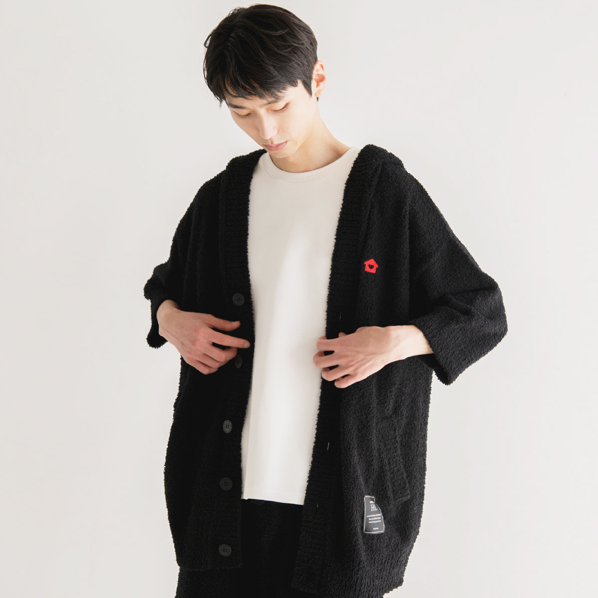 【House Love】Chenille Knit Hoodie Cardigan