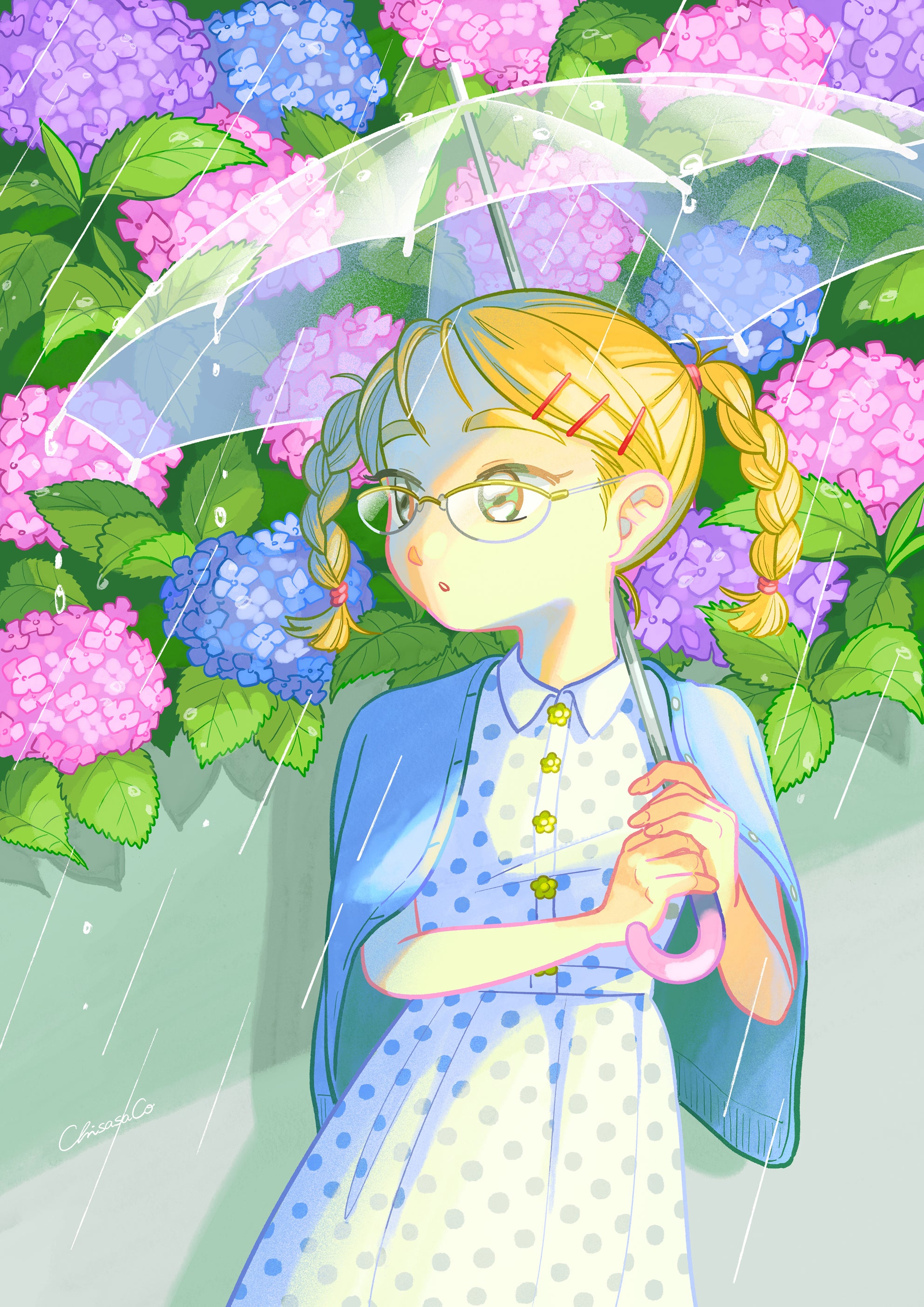 【アートプリント】あじさい