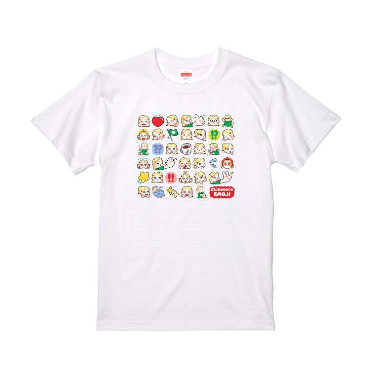 New えもじTシャツ /ホワイト