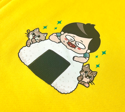 【デカキンイェイぱふジップパーカー（高級海苔おにぎりver.）】おまけ付き（キッズ）