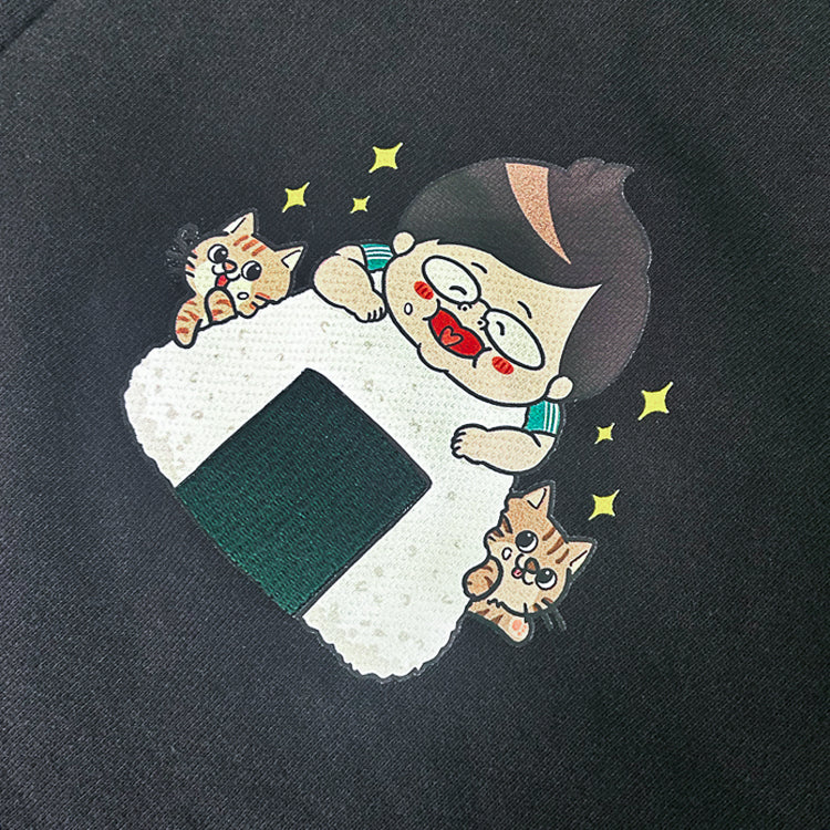 【デカキンイェイぱふジップパーカー（高級海苔おにぎりver.）】おまけ付き（キッズ）