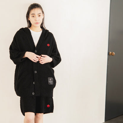 【House Love】Chenille Knit Hoodie Cardigan