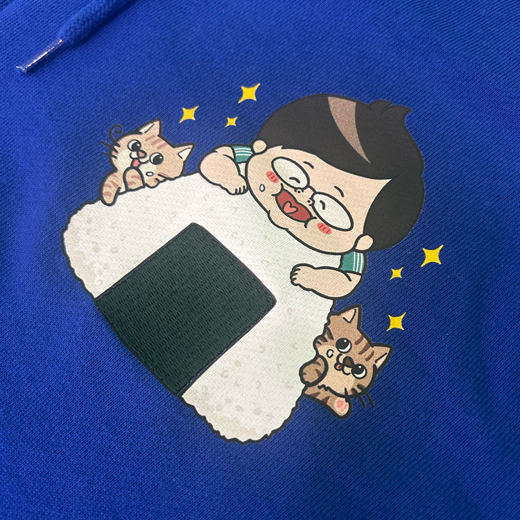 【デカキンイェイぱふジップパーカー（高級海苔おにぎりver.）】おまけ付き（キッズ）