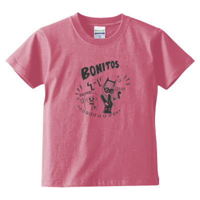 BONITOS TV モノクロ キッズTシャツ