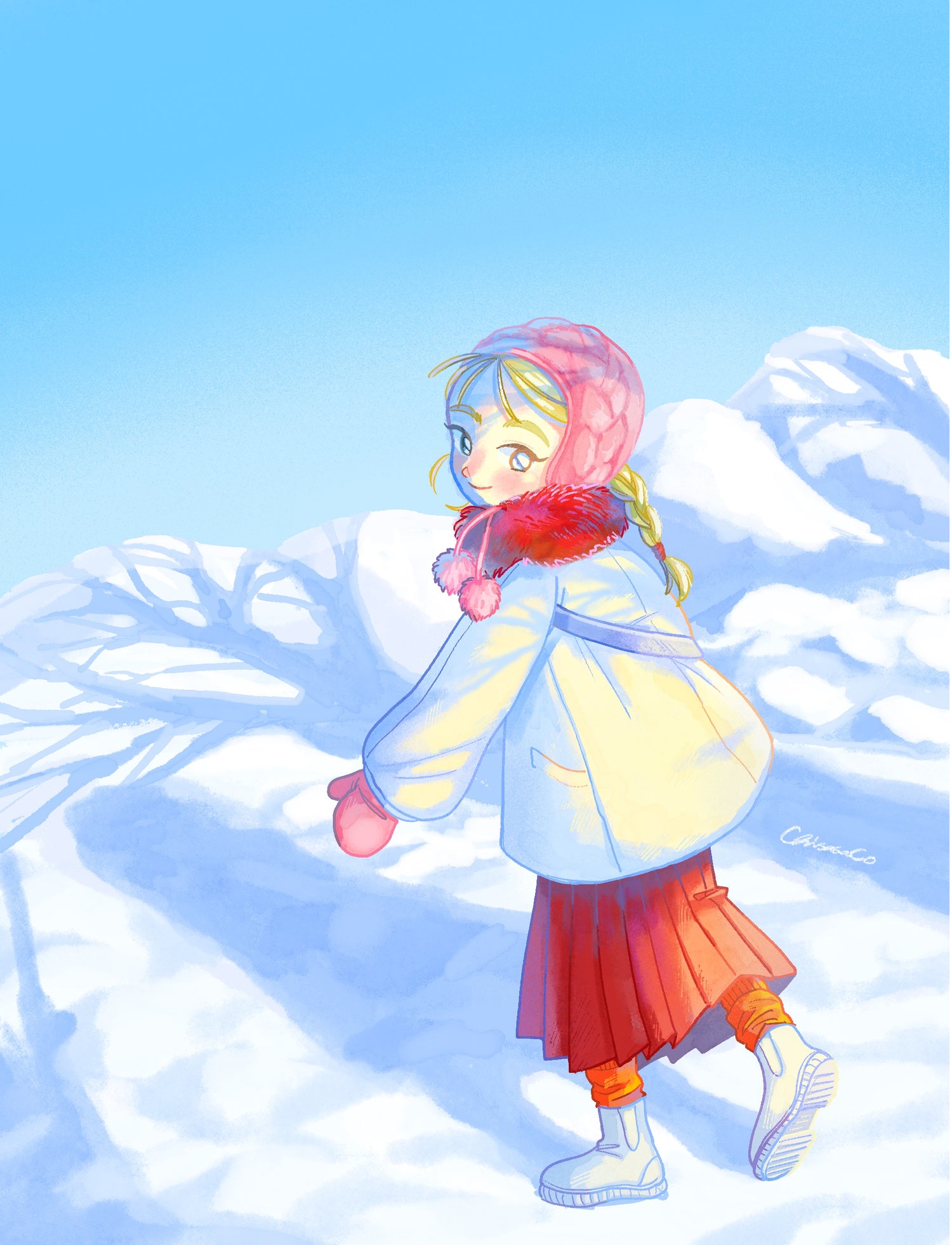 【アートプリント】雪と青空