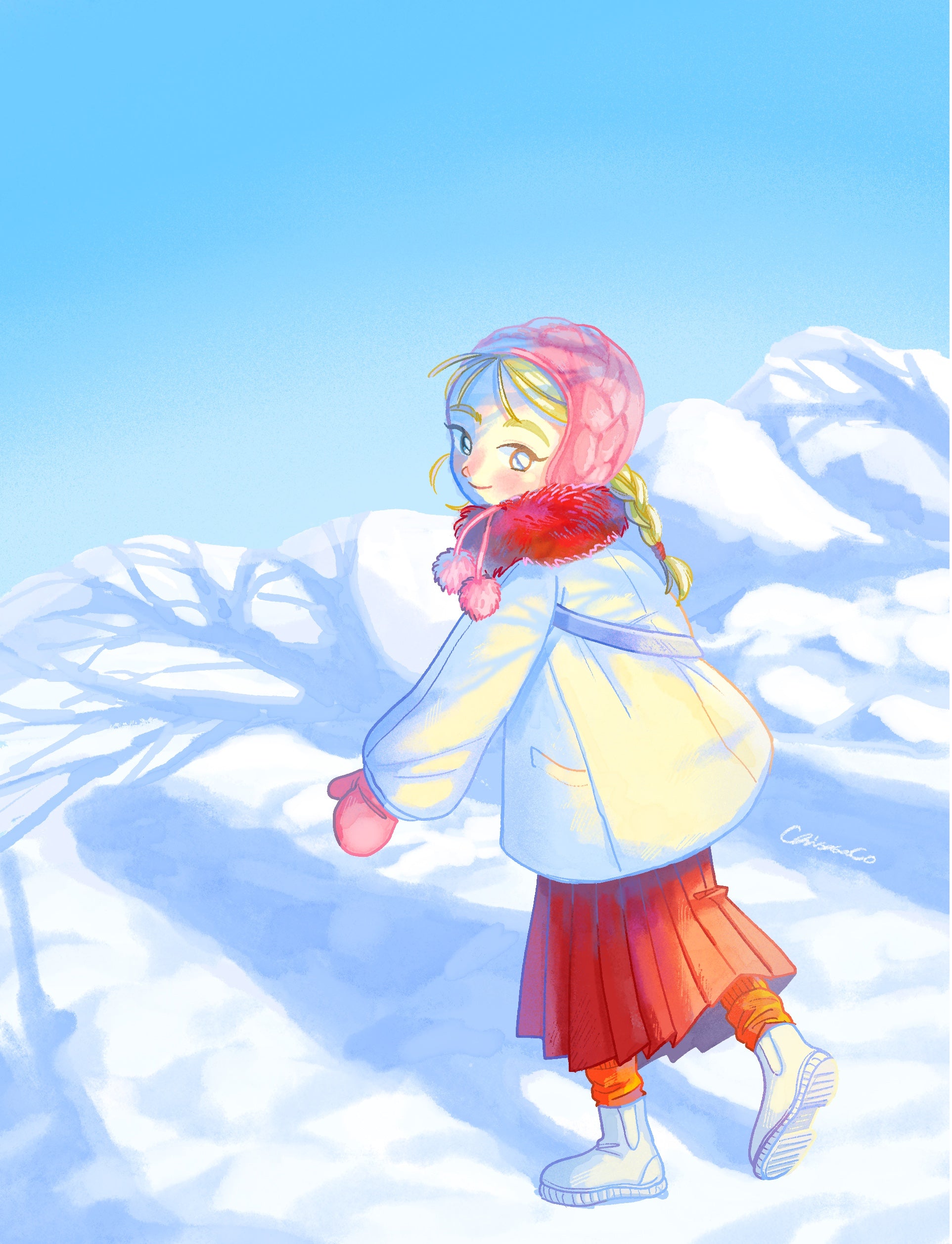 【アートプリント】雪と青空