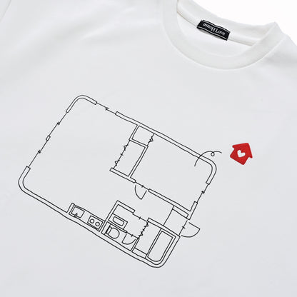 【House Love】Floor plan T-Shirts