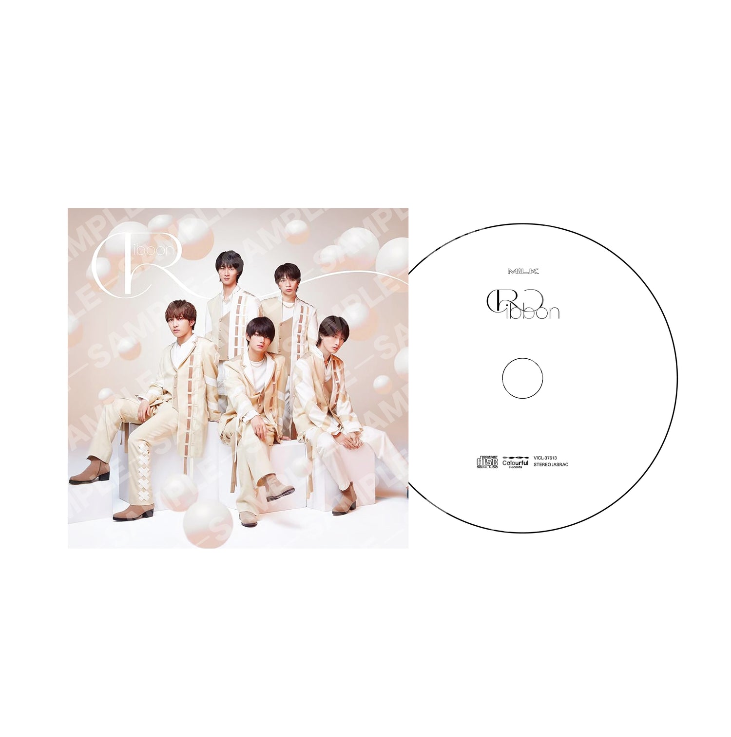 のぞいてみるく？展 CDジャケット風アクリルコースター(Ribbon)