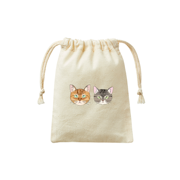 HIMAWARIちゃんねる まーちゃん_にゃんこの日チャリティー【巾着】