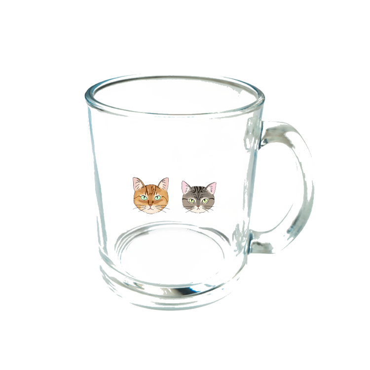 HIMAWARIちゃんねる まーちゃん_にゃんこの日チャリティー【ガラスマグカップ】