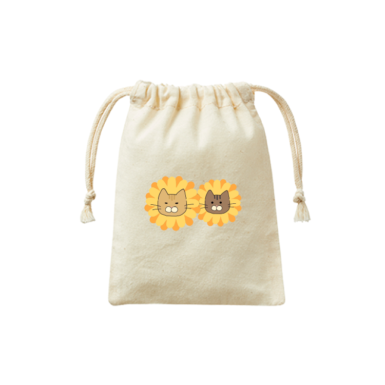 HIMAWARIちゃんねる おーちゃん_にゃんこの日チャリティー【巾着】