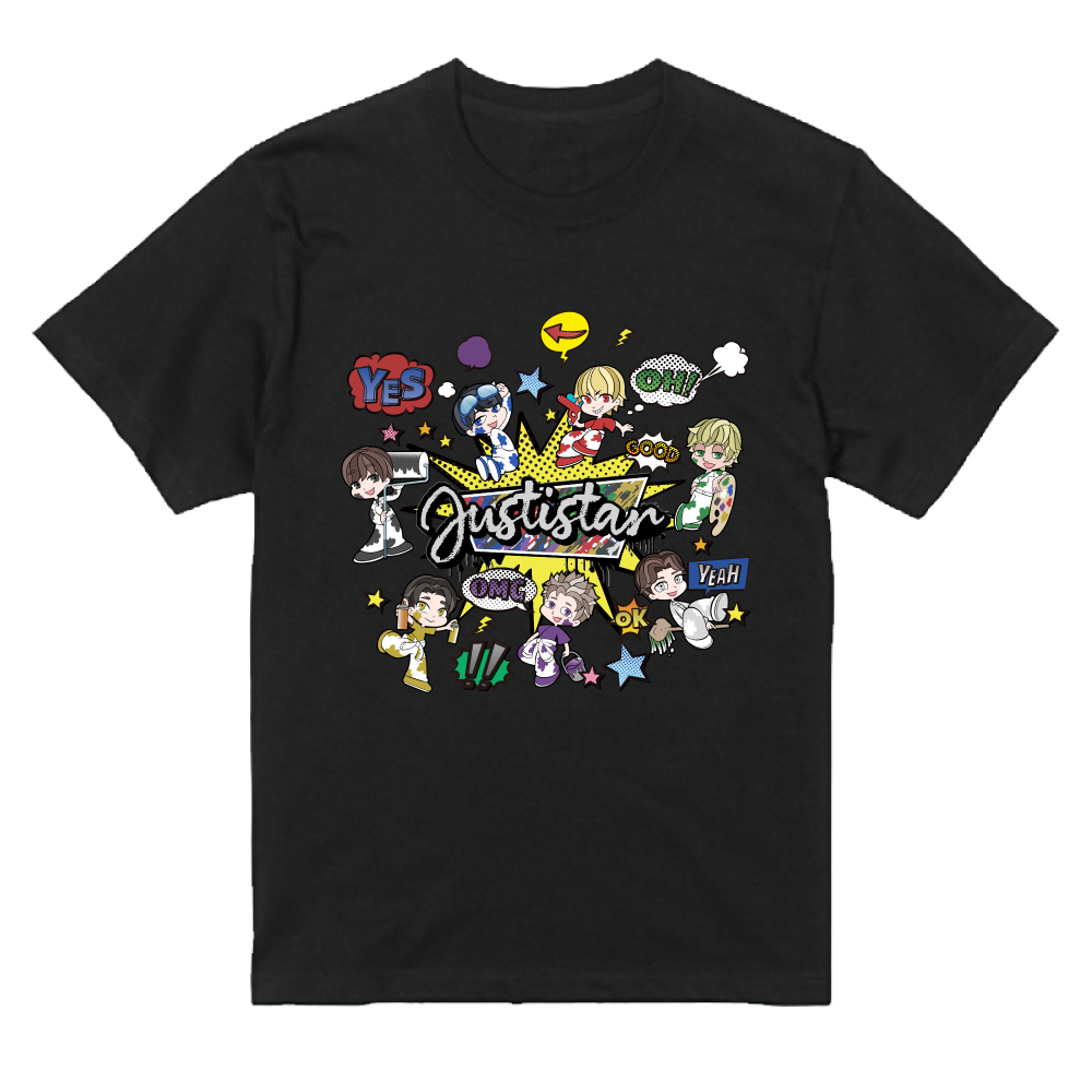 【ジャスティスター】わちゃわちゃコミックTシャツ